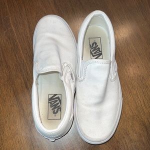 Vans all white classic slip-on.